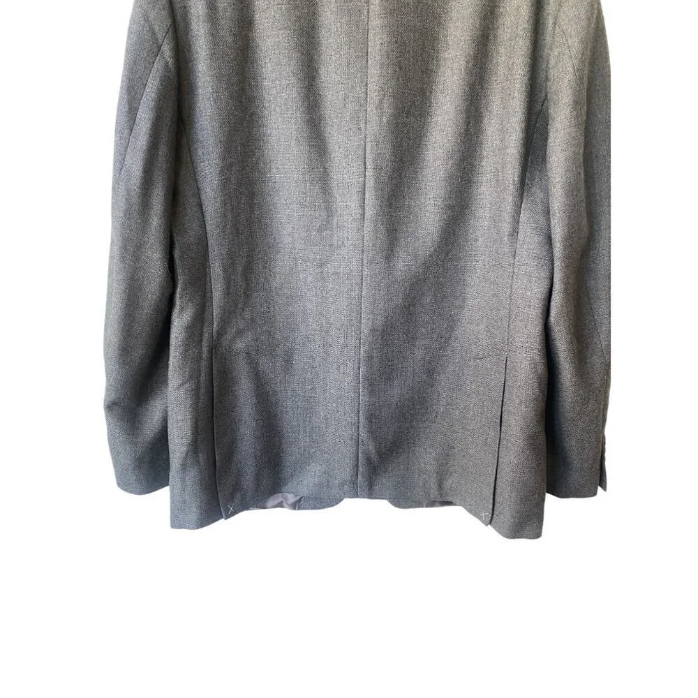 Lauren Ralph Lauren‎ Mens Gray Wool Blazer Size 44 Long Two Button Old Money